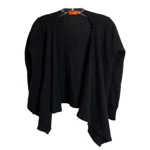 Christopher Fischer Women's Cardigan Cashmere Long Sleeve Black Open Front‎ M/L